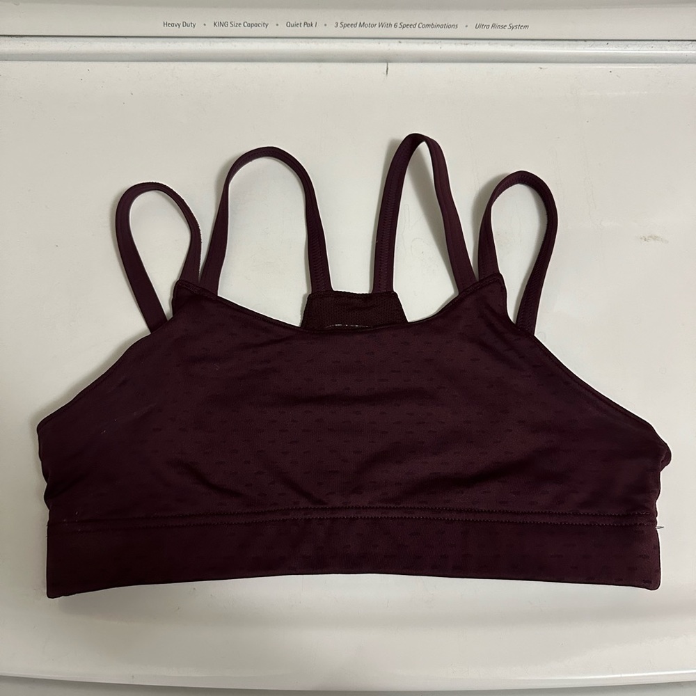 Oiselle Verrazano dark purple sports bra Size 6